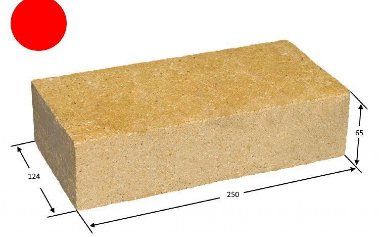 Кирпич ШБ-8 (шамотный) 4,0кг 1п/297шт