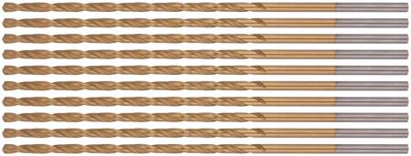 Сверло по металлу удлиненное 10,0х184мм титановое покрытие HSS (34300)