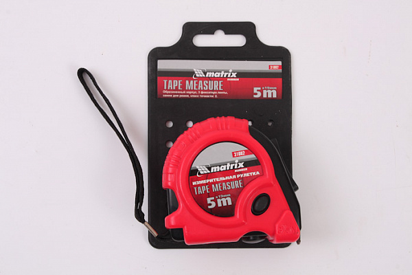 Рулетка 5м/19мм обрезин. (31002)