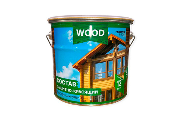 Фарбитекс Профи Вуд рябина 2,43кг/2,7л состав защитно-красящий для древесины быстросохнущий