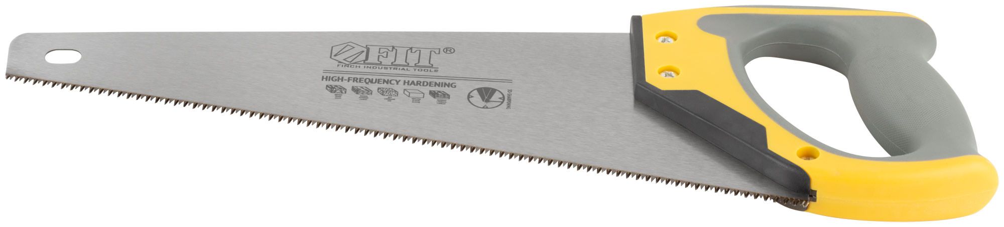 Ножовка по дереву 350мм 3D-заточка каленая мелкий зуб 14 TPI, пласт. прорезин. ручка Профи (40481)