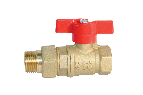 Кран шаровой для воды 1/2" ВР-НР бабочка (г/ш) ДУ15 РУ40 БАЗ американка Россия - фото 1