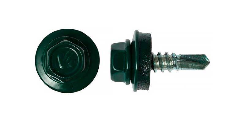 Саморез кров. 4,8х51 по металлу (зеленый) 6005