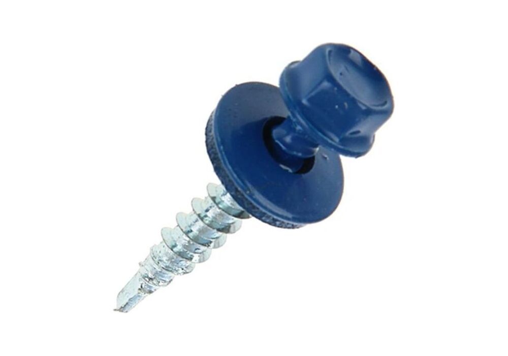 Саморез кров. 5,5х19 по металлу (синий) 5005