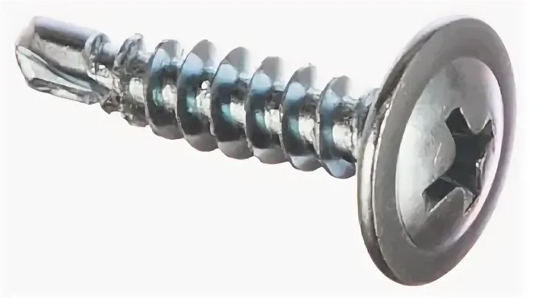 Саморез 4,2х41 полусфер Ph2 с прессшайбой сверло оцинк.