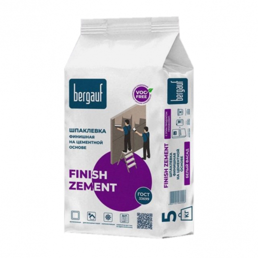 Шпаклевка БЕРГАУФ Финиш Цемент 5кг цементная белая