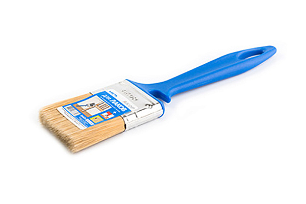 Кисть плоская 35мм х 10мм искусств. щетина пласт. ручка АКОР "Лаки" арт. 171 10 035