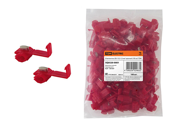 Ответвитель TDM ОВ-1 0,5-1,5мм2 красный (1шт) (0520-0001)