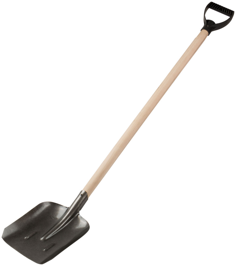 Лопата совковая с черенком 235х350х1420 облегченная, рельсовая сталь (77194)