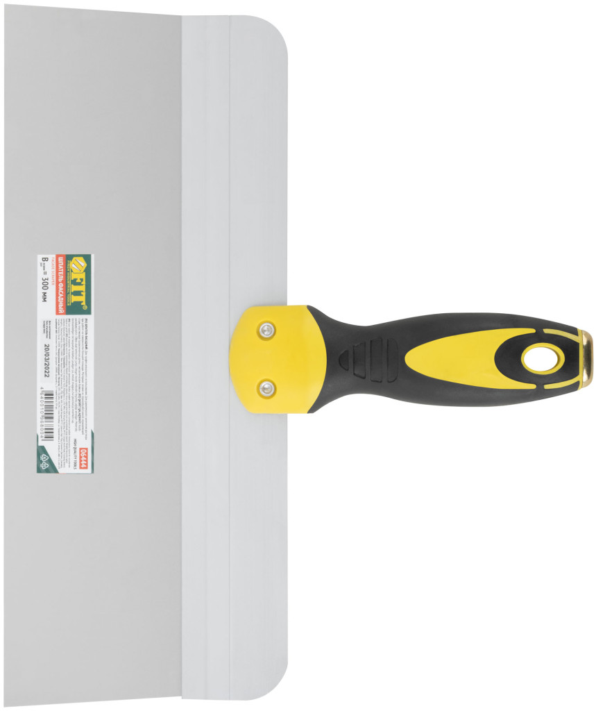 Шпатель нерж. фасадный 300мм прорезиненная ручка с метал. бойком Профи ФИТ (FIT) (06444)