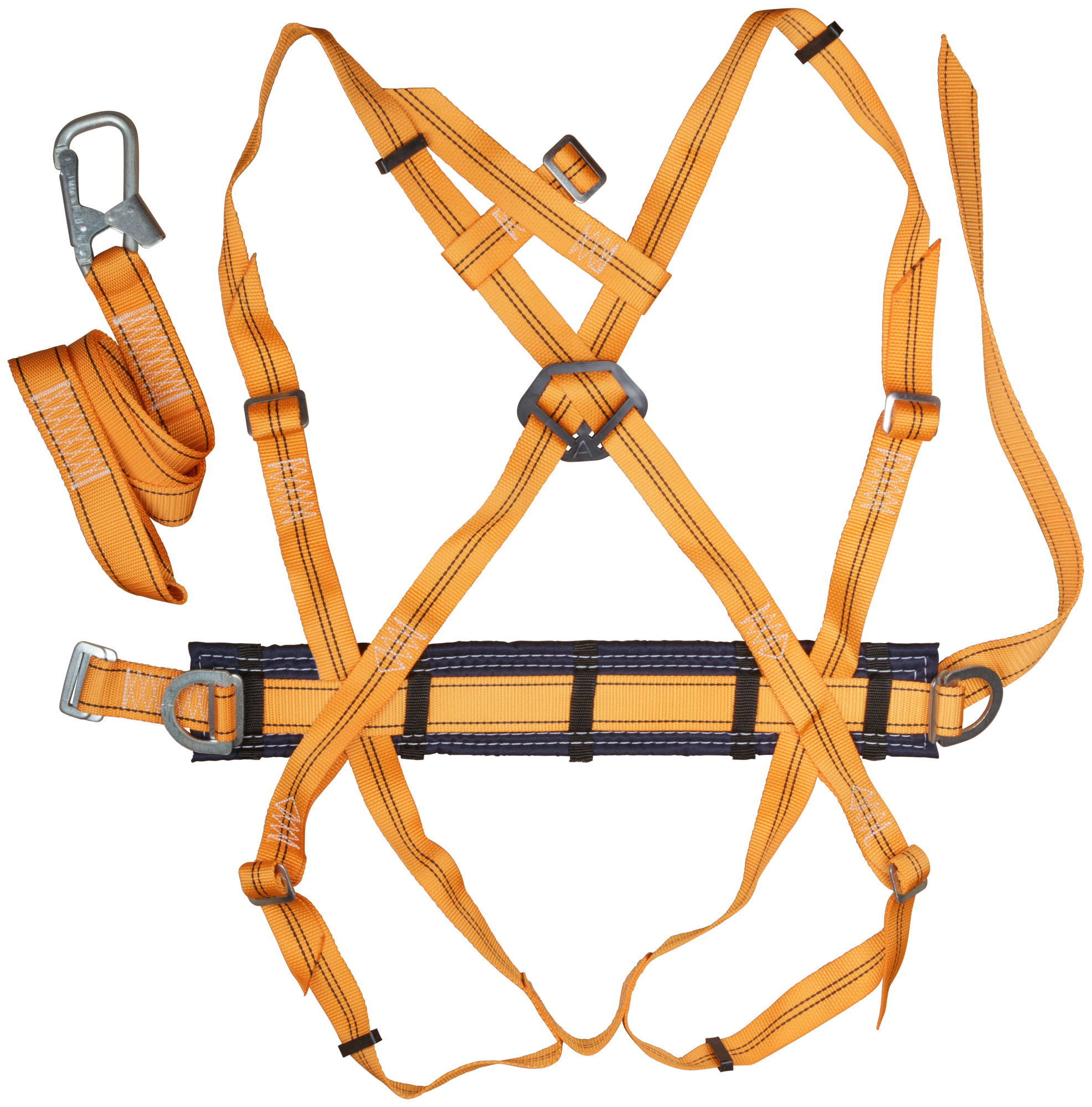 Удерживающая привязь УП-2ЖА (лента) с наплечными и набедренными лямками 12577