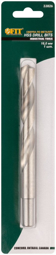 Сверло по металлу 16,0мм в блистере (1шт) 33826