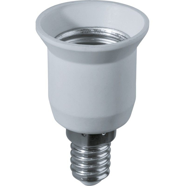 Патрон-переходник Е14-Е27 белый TDM