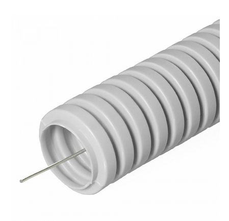 Труба ПВХ гофрированная с протяжкой 25мм (50м)