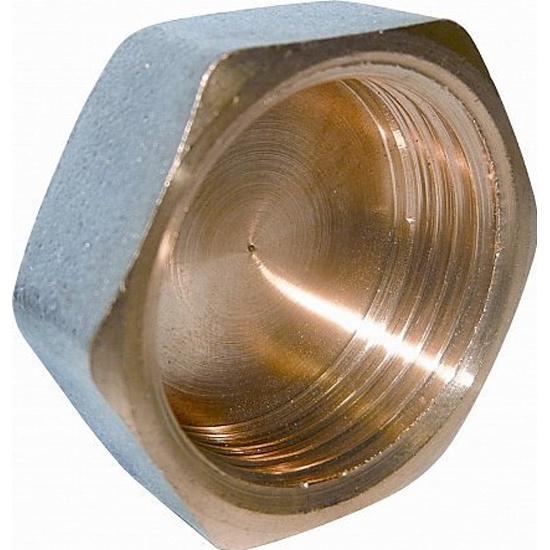 Заглушка 1х1/2" ВР латунно-никелированная ДУ40 муфтовая