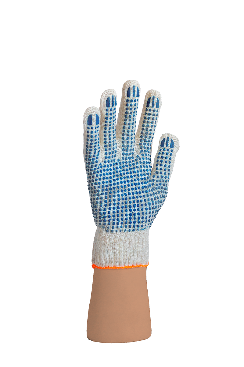 Перчатки 5ти нитка пвх точки (213)