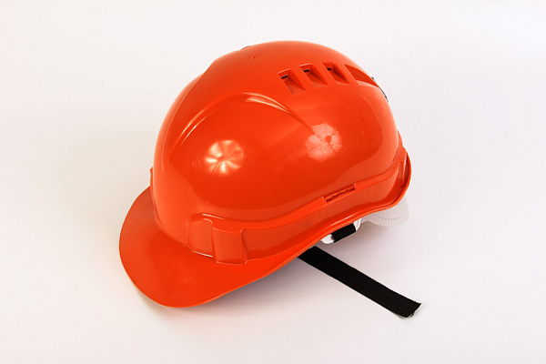 Каска защитная с амортизатором оранжевая (89113)