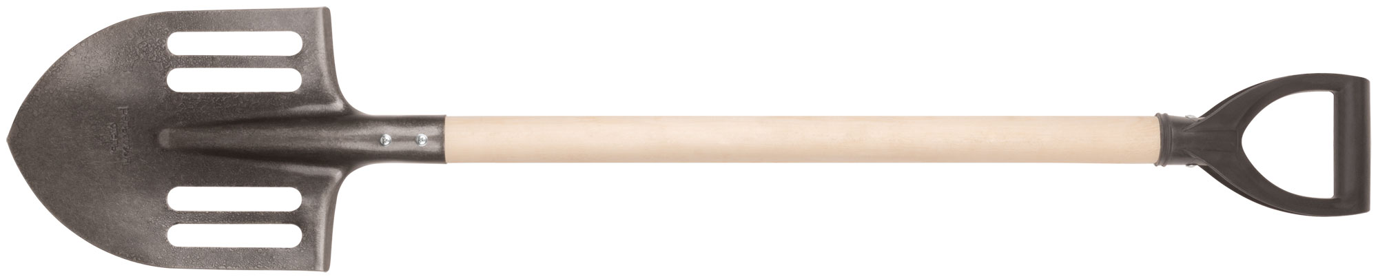 Лопата штыковая с черенком и V-ручкой 210х385х1440 облегченная, рельсовая сталь (77192)