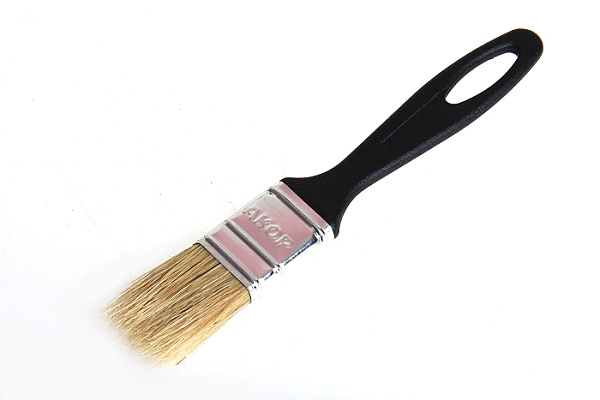 Кисть плоская 25мм натурал. щетина пласт. ручка Шабашка 109-4210, 007-4210