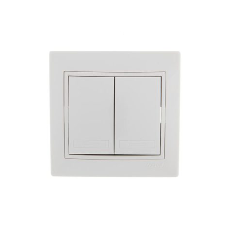 Выключатель 2-кл Lezard MIRA белый 701-0202-101