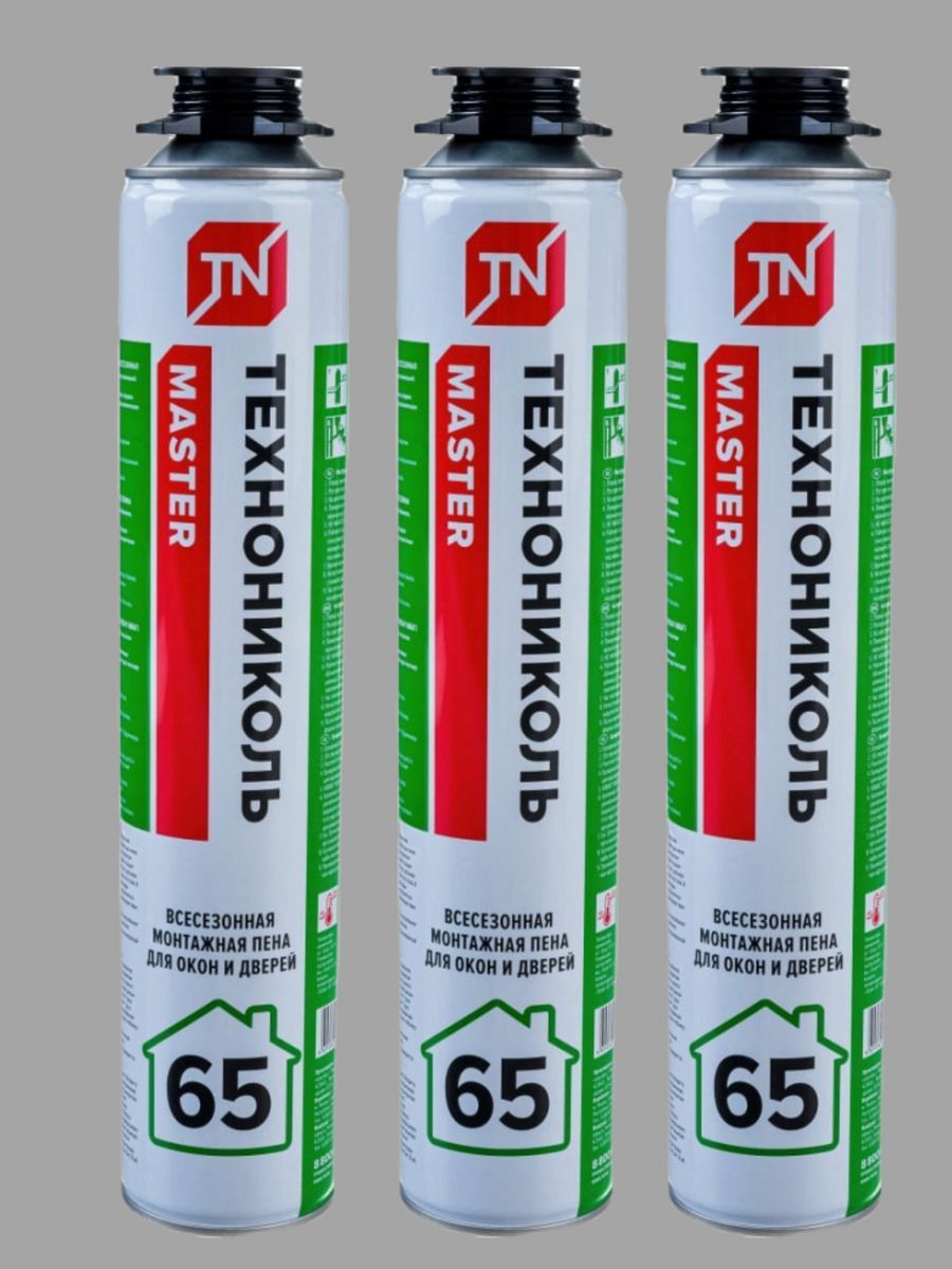 Пена монтажная Технониколь 65 Мастер (Master) 800мл всесезонная пистолетная
