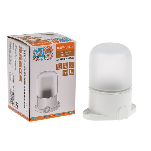 Светильник Народный НПБ400 П белый настенно-потолочный 60Вт IP54 SQ0303-1501