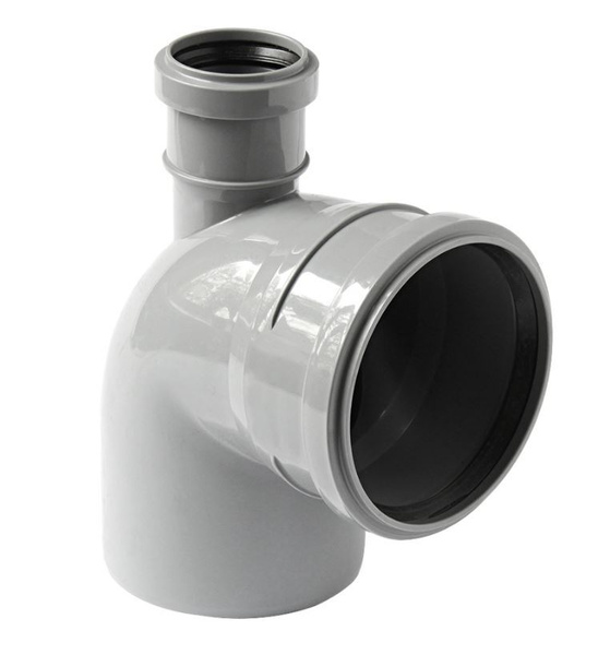 Отвод РР 110мм/90 с выходом на 50мм сверху (прямой)