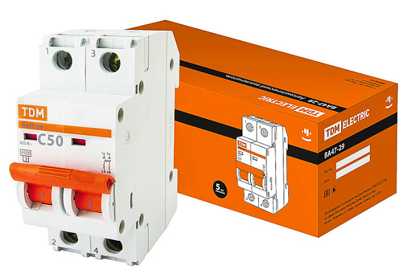 Авт. выкл. ВА47-29 2Р С50 TDM