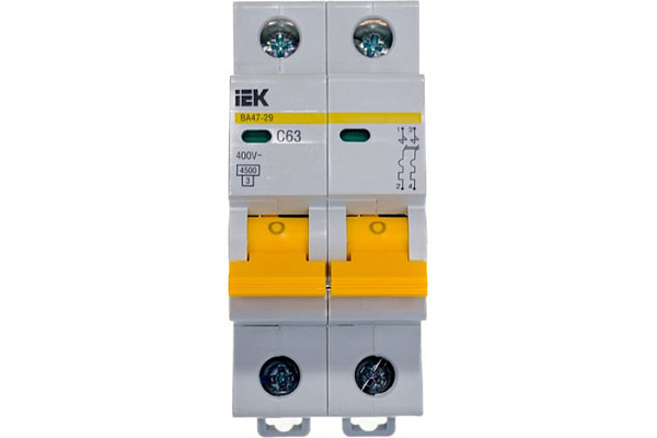 Авт. выкл. ВА47-29 2Р С63 IEK