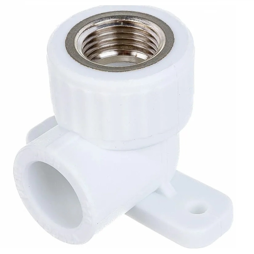 Угольник PPR комбинированный 20x1/2''/90 ВР с креплением PA28008Б