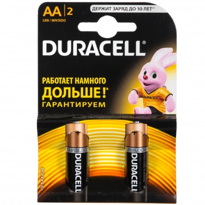 Батарейка Duracell АА MN1500 2шт/уп (пальчиковые)