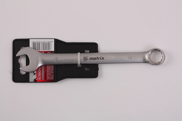 Ключ комбинированный 13х13 Matrix (Матрикс) матовый хром (15109)