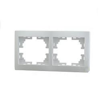 Рамка 2местная Lezard MIRA Горизонт белая 701-0200-147 без вставки скрытая установка 