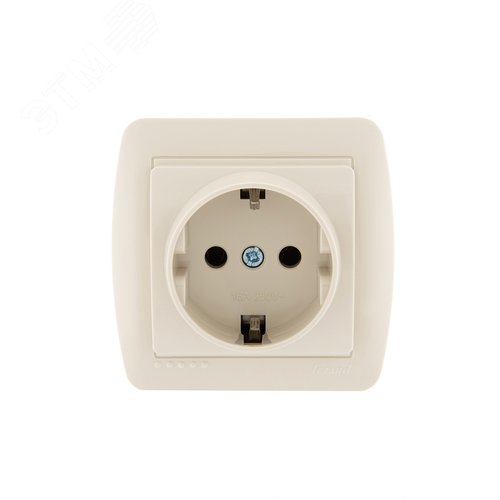 Розетка 1местная Lezard NATA кремовая с/з открытая установка 710-0300-122