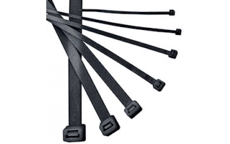 Хомут 4,8х200мм нейлон (100шт) тройной замок черный 67-0201-5