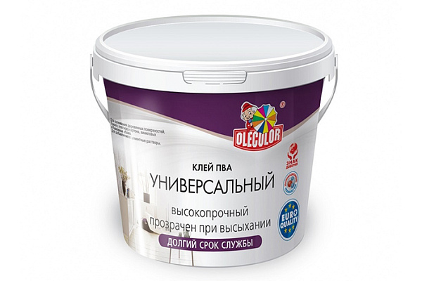 Клей ПВА 0,75кг строительно-универсальный ОЛЕКОЛОР (OLECOLOR)