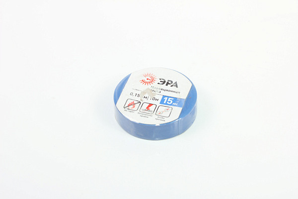 Изолента ПВХ 15мм/10м синяя ЭРА (836)