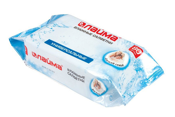 Салфетки влажные универсальные Лайма (80шт/уп) 128080