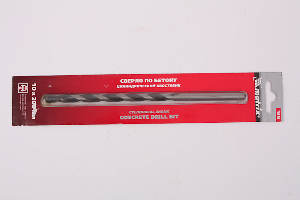 Сверло по бетону ударное 10х200мм цилиндр. хвостовик Matrix (70870)