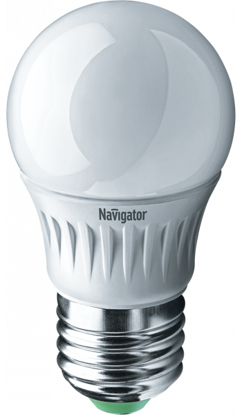 Лампа светодиодная 5Вт (аналог 40Вт) Е27 4000К Navigator G45 (шар)