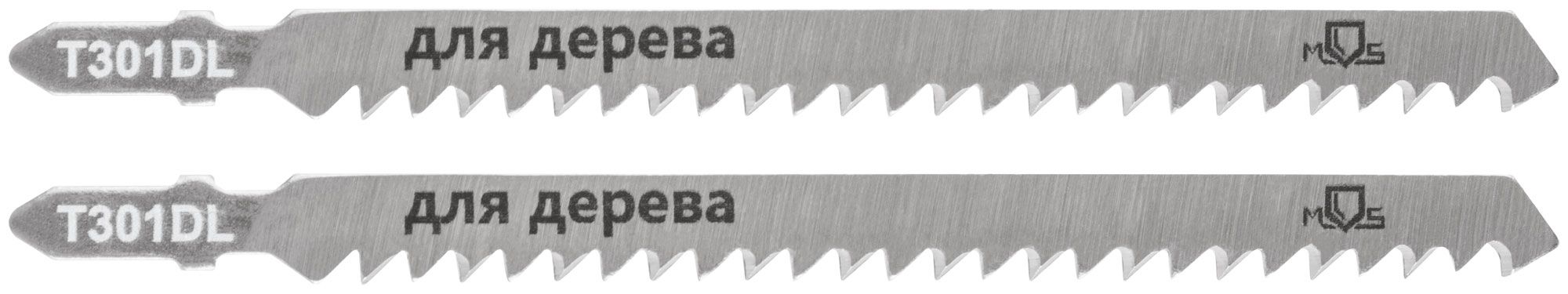 Полотна для эл/лобзика по дереву (2шт) HCS, 151х126х4мм разведенные, шлиф. зубья (T344D) 40942